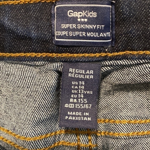 Gap kids | Gap Girl Adjustable Waist Super skinny fit jeans | NWOT | Size 14 - Picture 3 of 9
